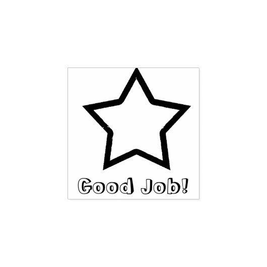Goede Job Star Rubberstempel (Afrduk)