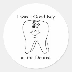 Goede jongen aan de Dentist Stickers