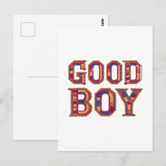 Goede jongen briefkaart (Voorkant / Achterkant)