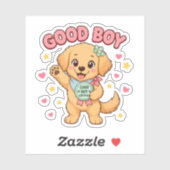 Goede Jongen Golden Retriever Gecertificeerd Sticker (Vel)