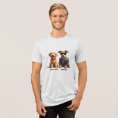 Goede Jongen, Slechte Jongen (Honden) Tri-Blend Shirt (Voorkant volledig)