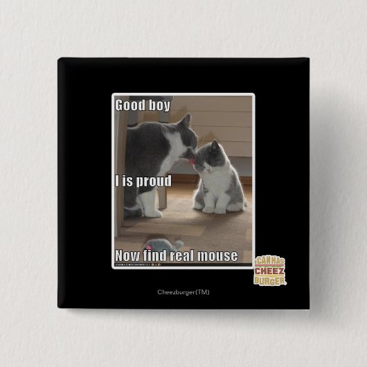 Goede jongen vierkante button 5,1 cm (Voorkant)