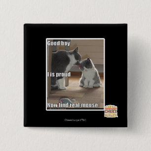 Goede jongen vierkante button 5,1 cm