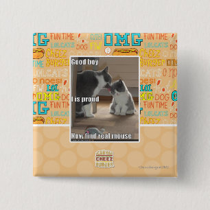 Goede jongen vierkante button 5,1 cm