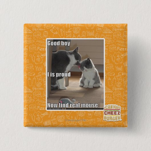 Goede jongen vierkante button 5,1 cm (Voorkant)