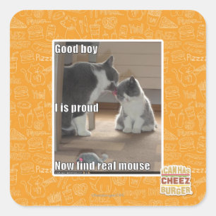 Goede jongen vierkante sticker