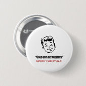 Goede jongens krijgen cadeaus ronde button 5,7 cm (Voorkant /achterkant)