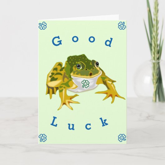 Goede Kaart Lucky Frog - Jouw tekst (Voorkant)