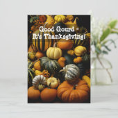 Goede kalebas - het is Thanksgiving! Feestdagenkaart (Staand voorkant)