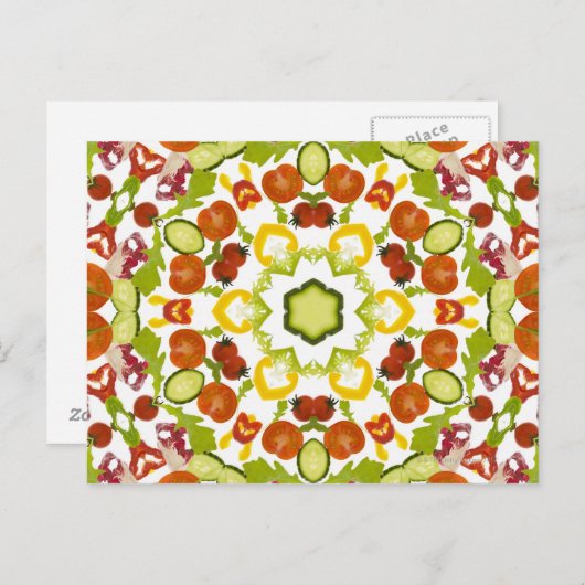 Goede karma en goed - zijnd van een gezond dieet briefkaart (Voorkant / Achterkant)