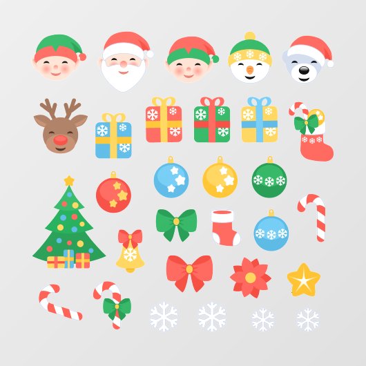 Goede kerstCartoons Raamsticker (Vel)