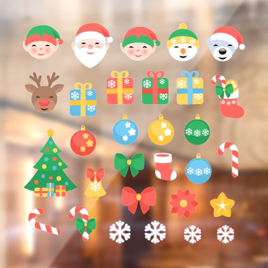 Goede kerstCartoons Raamsticker (Vel 2)