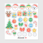 Goede kerstCartoons Sticker (Vel)