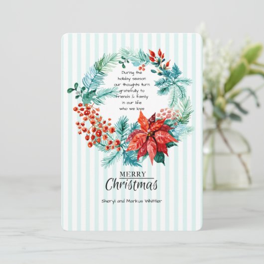 Goede kerstkaart (Staand voorkant)