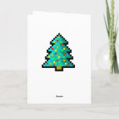 Goede kerstkaart - 8bit-pixel art feestdagen kaart (Achterkant)