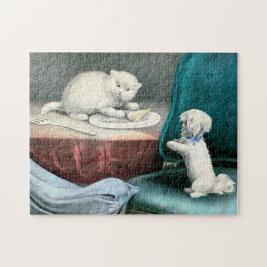 Goede kleine Fido en ondeugende Kittie, 1893 Legpuzzel (Horizontaal)