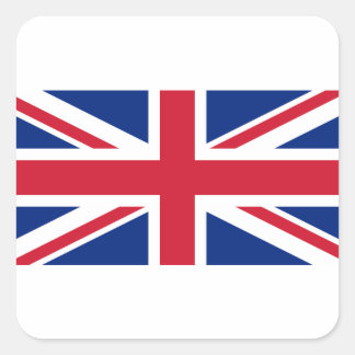 Goede kleur Britse vlag "Union Jack" Vierkante Sticker