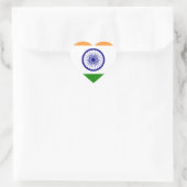 Goede kleur Indische vlag "Tiranga" Hart Sticker (Tas)