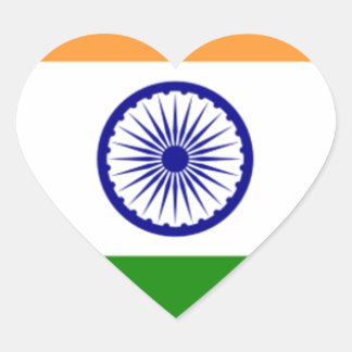 Goede kleur Indische vlag "Tiranga" Hart Sticker