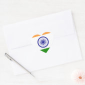 Goede kleur Indische vlag "Tiranga" Hart Sticker (Envelop)
