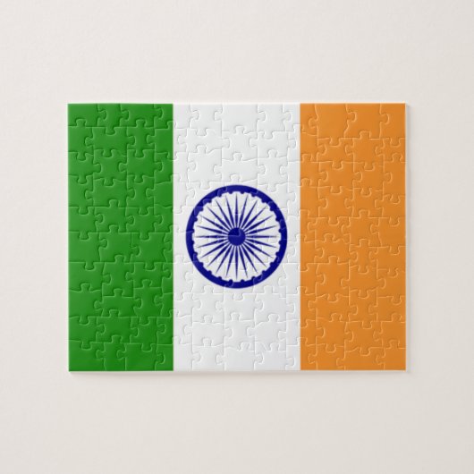Goede kleur Indische vlag "Tiranga" Legpuzzel (Horizontaal)