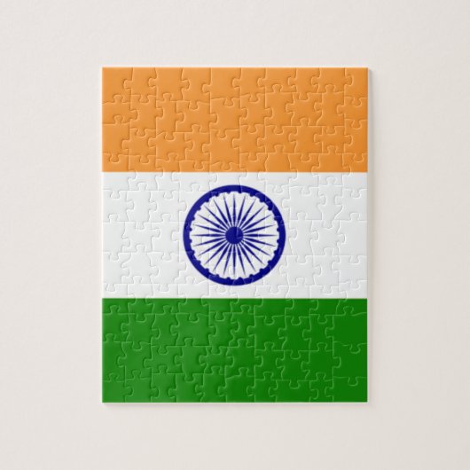Goede kleur Indische vlag "Tiranga" Legpuzzel (Verticaal)