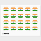 Goede kleur Indische vlag "Tiranga" Ronde Sticker (Vel)