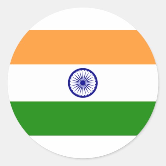 Goede kleur Indische vlag "Tiranga" Ronde Sticker (Voorkant)