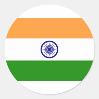 Goede kleur Indische vlag "Tiranga" Ronde Sticker