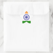 Goede kleur Indische vlag "Tiranga" Ster Sticker (Tas)