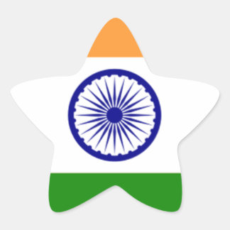 Goede kleur Indische vlag "Tiranga" Ster Sticker