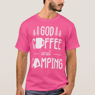 Goede Koffie en Camping Geschenken Mannen Vrouwen  T-shirt
