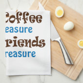 Goede koffie en vrienden theedoek (Quarter Fold)