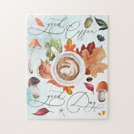Goede koffie Goede herfst Jigzaag Puzzle Legpuzzel (Verticaal)