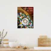 Goede koffie woont hier, koffiefoto poster (Keuken)