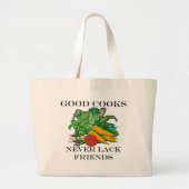 Goede koks hebben nooit vrienden grote tote bag (Voorkant)