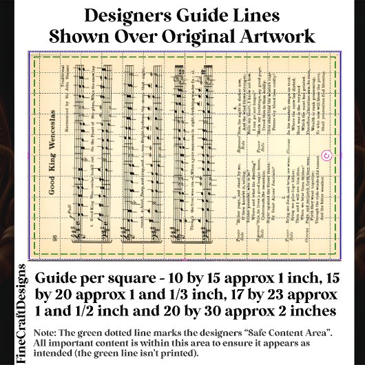 Goede Koning Wenceslas Bladmuziek DU5 Decoupage Tissuepapier