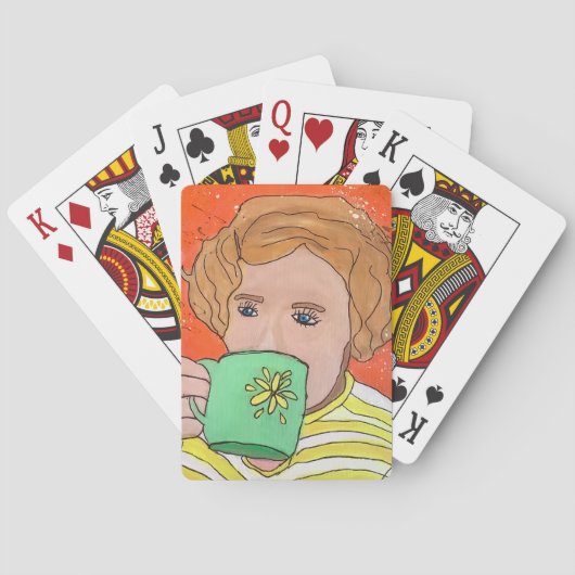 Goede Kop Koffie Pokerkaarten (Achterkant)