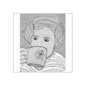 Goede Kop Koffie Rubberstempel (Afrduk)
