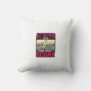 Goede Krediet Score Vintage Grappige Financiën Shi Kussen