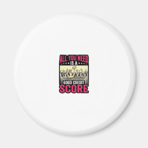 Goede Krediet Score Vintage Grappige Financiën Shi Magneet