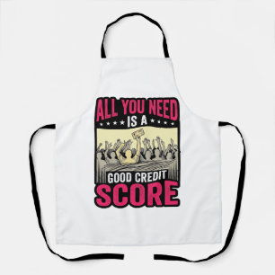Goede Krediet Score Vintage Grappige Financiën Shi Schort