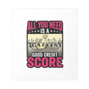 Goede Krediet Score Vintage Grappige Financiën T-s Notitieblok
