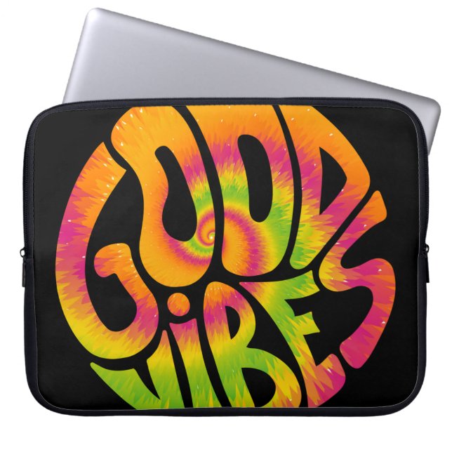 Goede kwabben citeren. Psypsychedelic surreal font Laptop Sleeve (Voorkant)