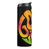 Goede kwabben citeren. Psypsychedelic surreal font Thermosbeker (Gedraaid links)