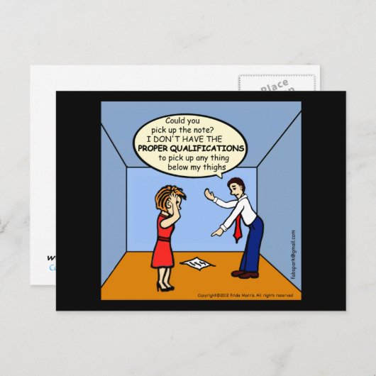 Goede kwalificaties ~ hilarische grappige strips briefkaart (Voorkant / Achterkant)