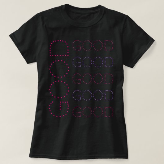 GOEDE Lavender en roze grafische gekleurde typogra T-shirt (Design voorkant)
