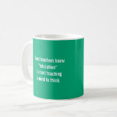 Goede leraren weten koffiemok (Voorkant links)