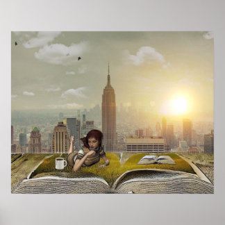 GOEDE LEZING POSTER: Leesend Vluchtje Poster