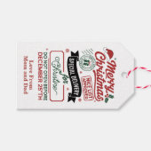 Goede lijst goedgekeurd door de Kerstman Cadeaulabel (Voorkant (Horizontaal))